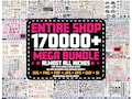 Entire Shop Mega Bundle: 170,000+ Designs, Striped Trendy, Coquette Bow, Sublimation Shirt, Summer, School, Sport, Preppy, (SVG, PNG, PDF)