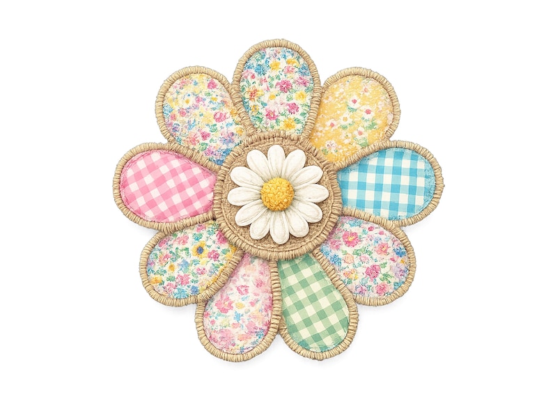 Patchworkbloem, png, sublimatiekunst paaslente (digitale download) afbeelding 6