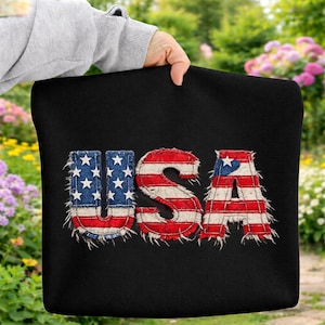 Faux Patchwork USA PNG: Sublimeringsdesign för 4 juli, digital nedladdning