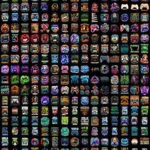 Videospelkontroll födelsedag PNG-paket: Nivå upplåst, spelpojke flicka, retro,