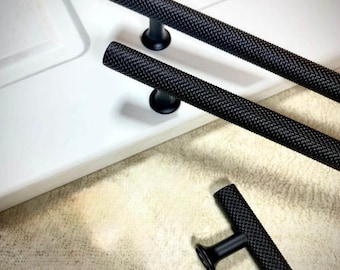 Tirador de armario premium negro dorado cromado de lujo para cajón, tirador de puerta de cocina moderno, un solo orificio 96 128 160 192 224 mm. Herrajes