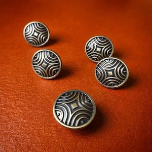 Puxador de armário em latão antigo com listras em formato de cogumelo, 35 mm | Puxador de gaveta vintage | Puxador de móvel retrô | Puxador para armário de cozinha | Decoração para cômoda