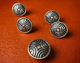 Antique Brass Striped Mushroom Cabinet Knob 35mm | Vintage Drawer Pull | Retro Furniture Knob | Kitchen Cabinet Handle | Dresser Knob Decor