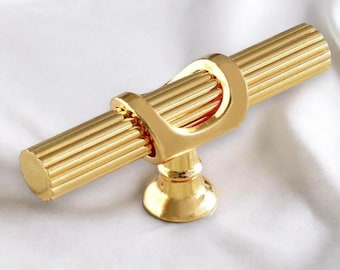 Gold Metal Cabinet Knob Handle, Modern Metal Drawer Pull, Single Screw Furniture Knob, Kitchen Cabinet Handle, Wardrobe Door Knob