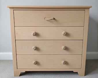 Rustic Jute Rope Drawer Knob, Nautical Cabinet Knob, Coastal Furniture Handle, Handmade Rope Knot Pull, Farmhouse Decor, Boho Furniture Knob