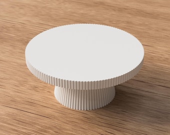 Soportes para pasteles modernos, soporte para pasteles impreso en 3D, bandeja decorativa Juno Tray con base, soporte para pasteles Japandi, dos variantes