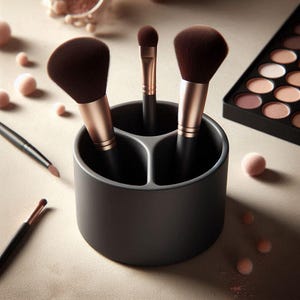 Make-upkwastenhouder en -organizer, moderne cosmetica voor kaptafel, badkamer en beautyproducten
