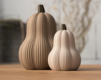 Decoración de calabaza moscada, impresión 3D moderna, decoración otoñal para mesa y alféizar, estilo Japandi