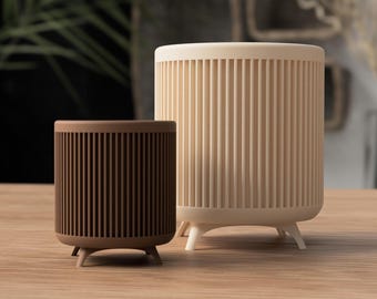 Maceta moderna con patas, impresa en 3D, maceta para suculentas, decoración escandinava para el hogar.