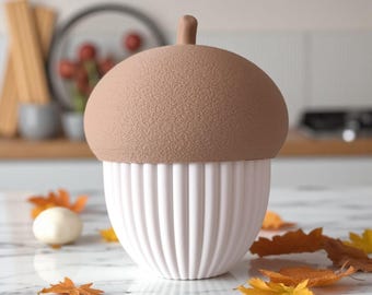 Moderne Eichel Dose, Herbst Deko, LED Teelichthalter und Aufbewahrung im 3D-Druck