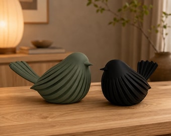 Japandi bird, 3D printed decoration, minimalist Scandinavian design, modern bird figurine, boho home decor, modern design bird