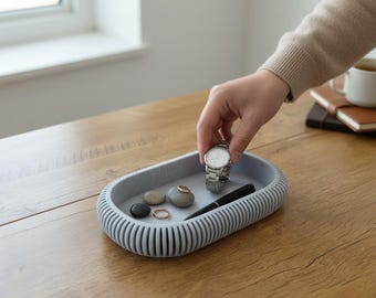 Japandi opbergbak, 3D-geprinte sleutelbak, opbergbak, sieradenbak, gangorganizer