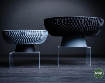 Haven Schale mit Geheimfach, 3D Druck PLA, in zwei Größe, moderne Ablageschale, stilvolle Dekoschale mit verstecktem Fach