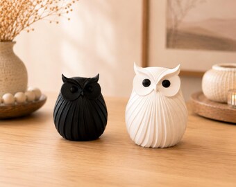 Figuras modernas de búhos, decoraciones impresas en 3D, accesorios escandinavos para el hogar, ideales para la sala de estar y estanterías.