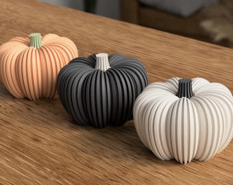 Decoración de calabaza, lámpara de calabaza impresa en 3D, portavelas LED para decoración de mesa y otoño.