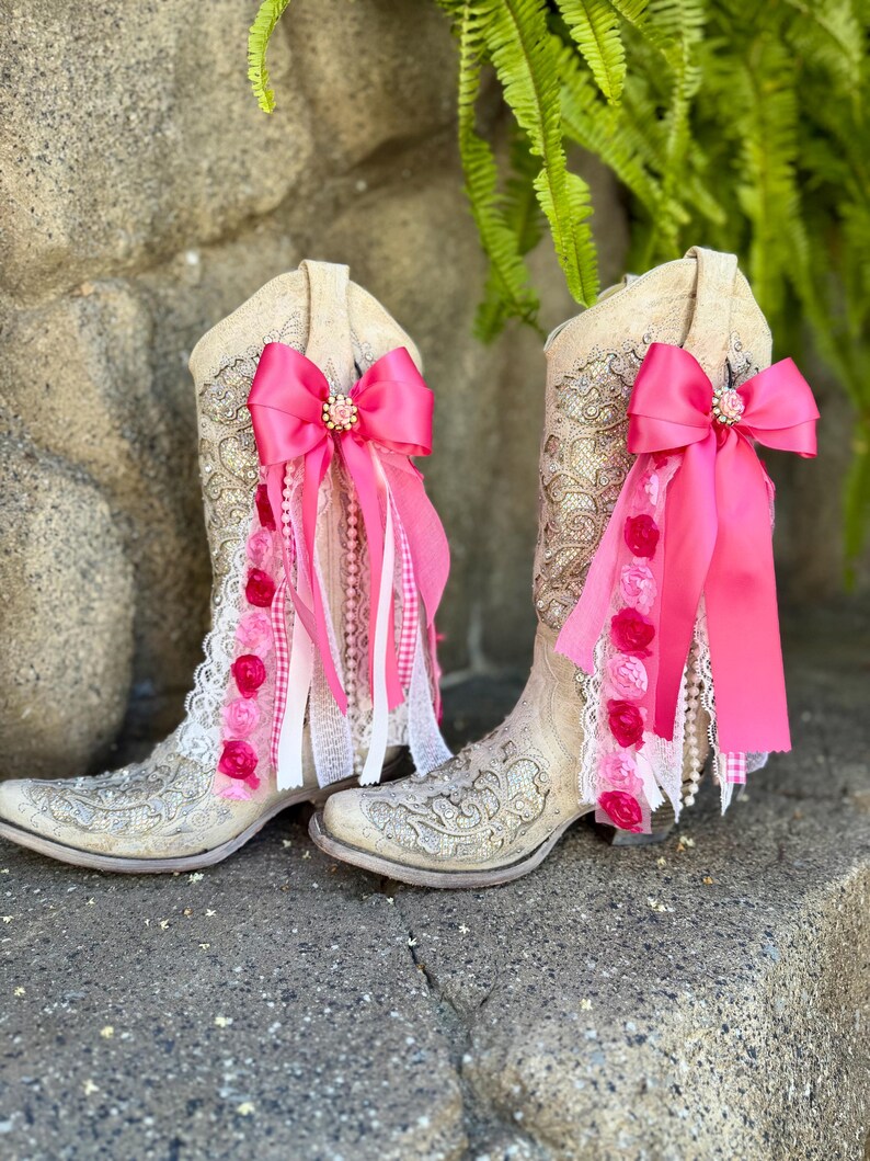 Cloud 9 Dark Pink Rose Bows - Etsy