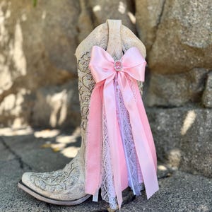 Cloud 9 Pink Boot Bows (Side of Boot)