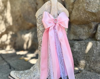 Cloud 9 Pink Boot Bows (Side of Boot)