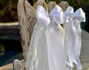 Bride to be Bows in White