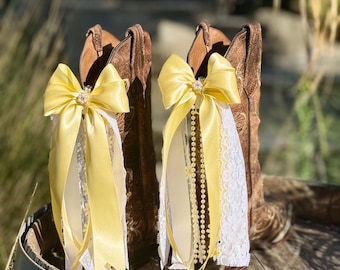 Honey Bee Boot Bows