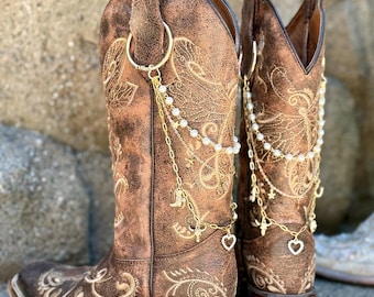 Boot Chains & Charms Gold Cowgirl Charms