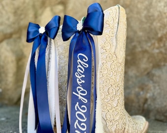 Custom Graduation Boot Bows