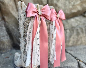 Bride to Be Bows in Dusty Pink