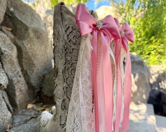 Bride to Be Bows in Dusty Pink