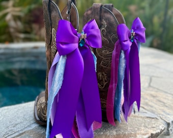Purple Boot Bows