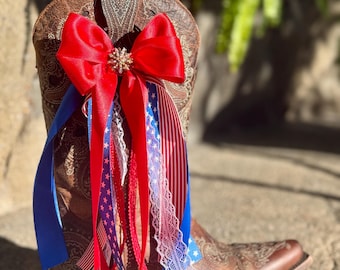 Patriotic Boot Bows (Side of Boot)