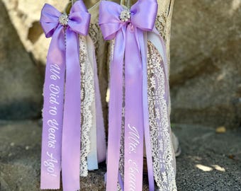 Bride to Be Bows in Lavender