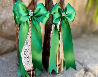 Emerald City Green Boot Bows