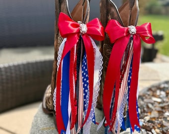 Patriotic Boot Bows