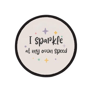 Affirmation Iron-On Patch, Positive Word Embroidered Patch | Cute Motivational Patch