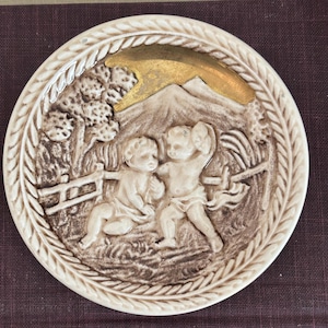 Vintage Lefton Cherub Plate 646