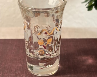 Vintage Libbey Golden Foliage Shot Glass