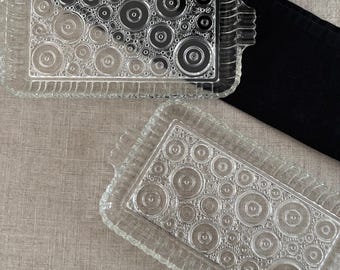 Vintage 1950s Anchor Hocking Colonial Lady Snack Plates -Set of 2