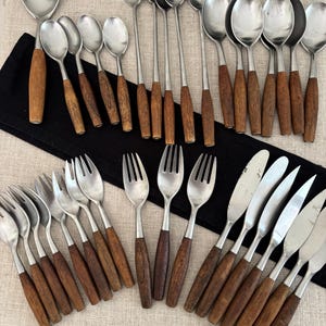 Dansk Fjord Teak Flatware Set – 35 Piece Mid Century Modern IHQ