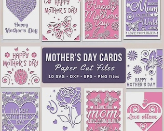 Mother Day Pop Up Card SVG Bundle – Paper Cut Files for Cricut
