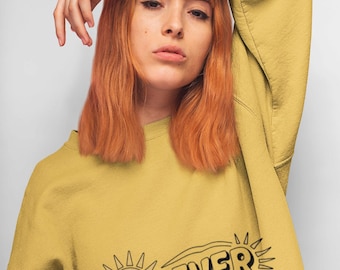 Tröja med solnedgångar i retrostil | Retro solrosmönster