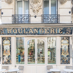 Paris Photograph Boulangerie Bo, French bakery, Patisserie, Paris, France, Kitchen Art, Wall Decor image 1