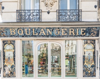 Paris Photograph - Boulangerie Bo, French bakery, Patisserie, Paris, France, Kitchen Art, Wall Decor