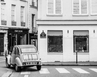 Paris Photo - Vintage Car in Saint Germain, Fine Art Photograph, Home Decor, Large Wall Art, Gallery Wall Art