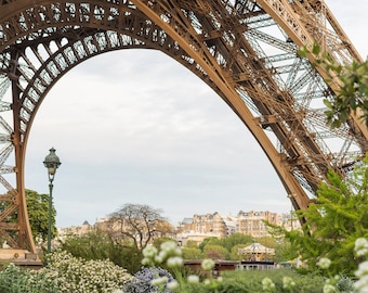 Paris Eiffel Tower Photograph, Eiffel Tower Arch-Vertical, Large Wall Art, French Kitchen Decor, Fine Art Travel Photograph