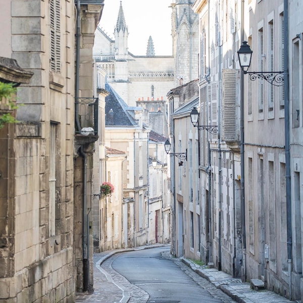 France Photo - Street in Poitiers, Historic Town, Fine Art Photograph, Home Decor, Large Wall Art, Gallery Wall Art