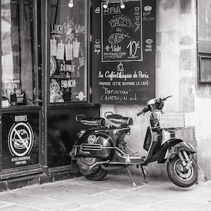 Paris Photo - Restaurant Homies, Black and White Fine Art Photograph, Home Decor, Large Wall Art