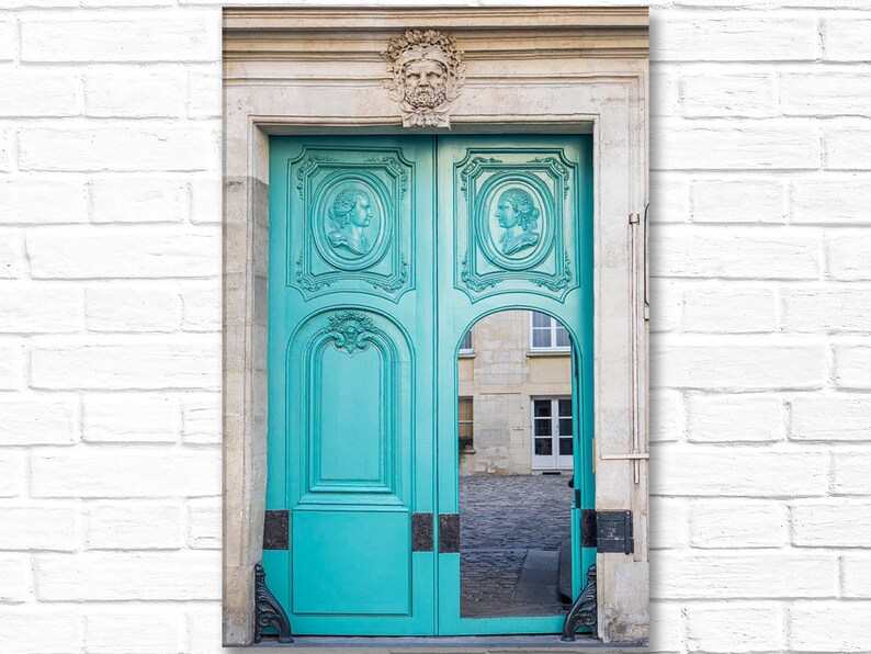 Paris Photograph on Canvas The Open Door, Gallery Wrapped Canvas, Architecture Photo, Urban Decor, Large Wall Art zdjęcie 1