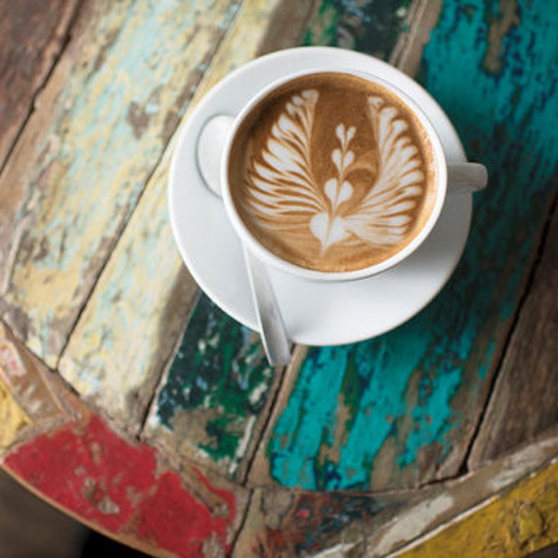 Paris Cafe Photograph La Caféoteque French Cafe Latte Art