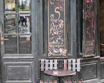 Paris Cafe Fine Art Photograph, Cafe St. Regis, Large Wall Art, French Kitchen Decor, Travel Photograph