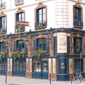 Paris Cafe Photograph, Laperouse, Paris Restaurant, Paris Art Print, Large Wall Art, French Kitchen Decor, Travel Photograph